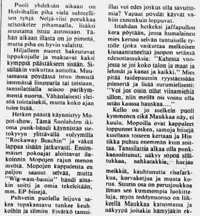 Juttu Mopoista Maukan lämppärinä